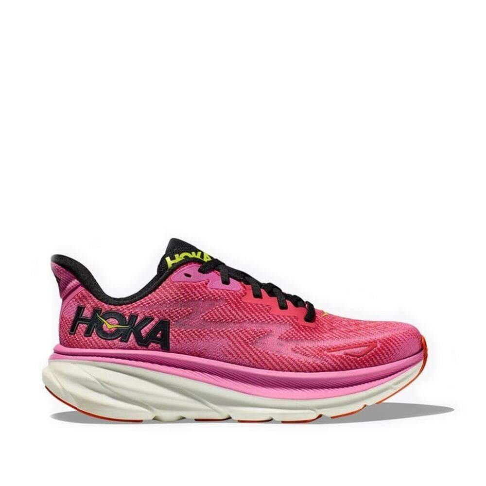 HOKA Clifton 9 Women’s Size 8B Pink Black Running Shoes Road Athletic Sneakers